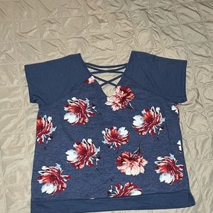 Maurices Floral Short Sleeve Shirt